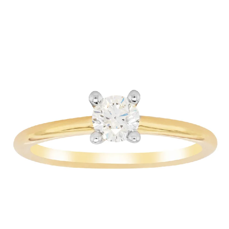 18ct Yellow Gold .40ct Diamond Melba Ring