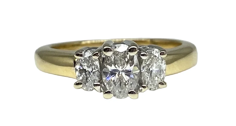 Oval Diamond Anniversary or Diamond Engagement Ring