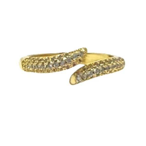 Adjustable Ring: Micro Pave CZ Open Wrap (RG4550)