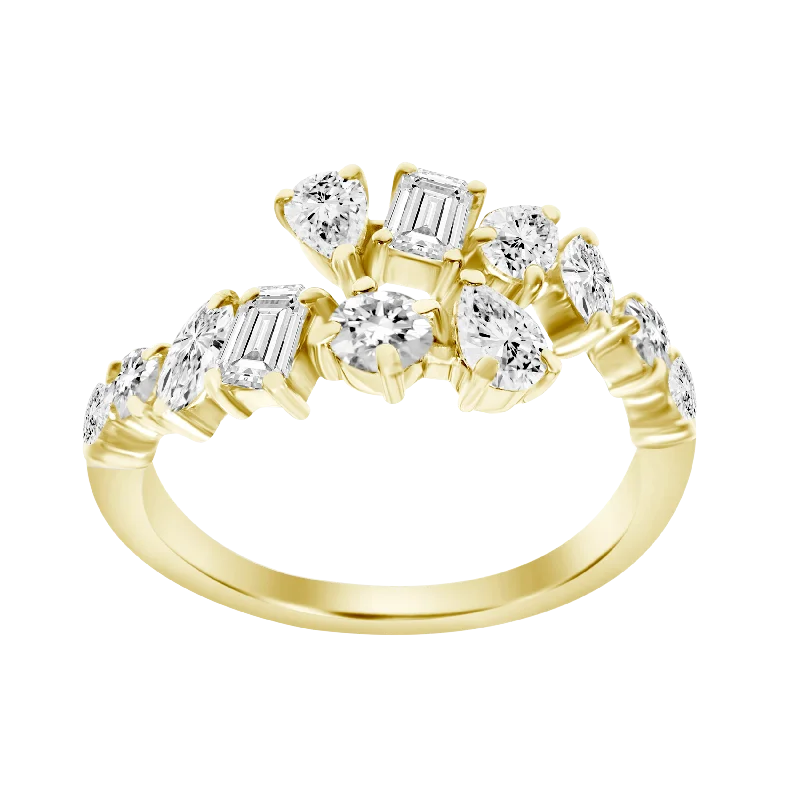 Double Coil Multishape Diamond Band