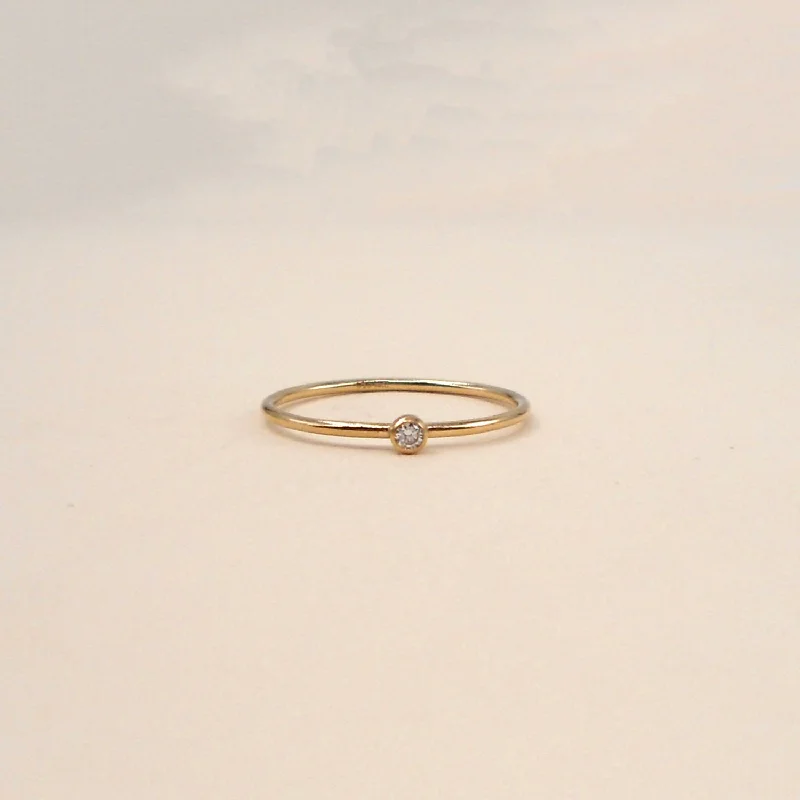 Gold Filled CZ Stacking Rings