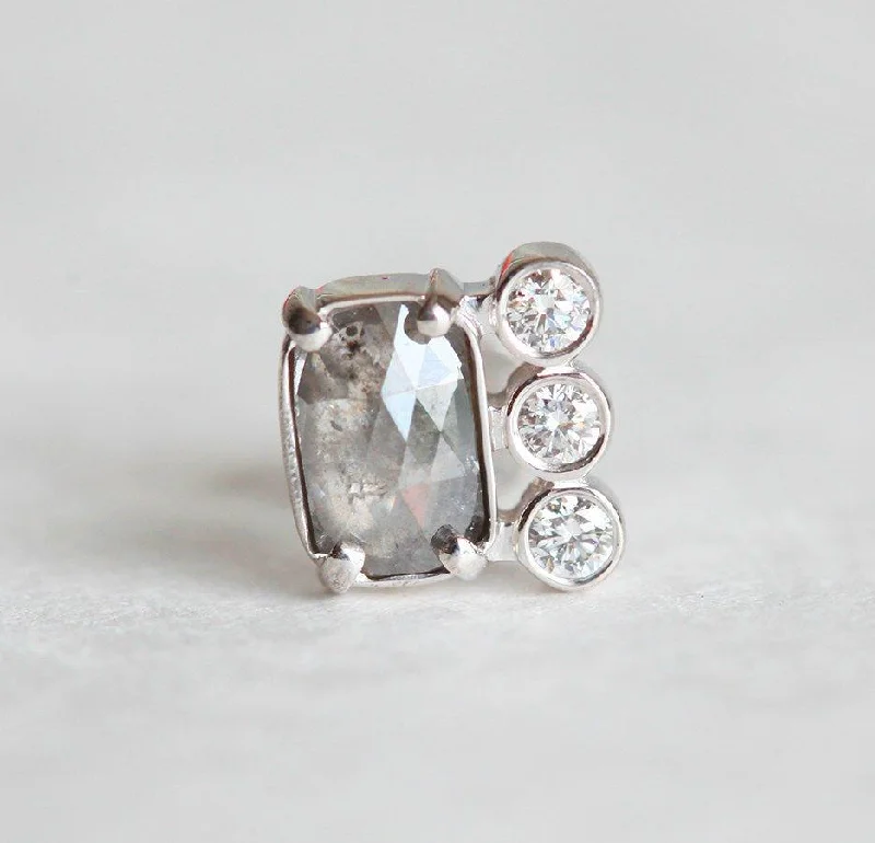 Lolita Salt & Pepper Diamond Stud Earrings