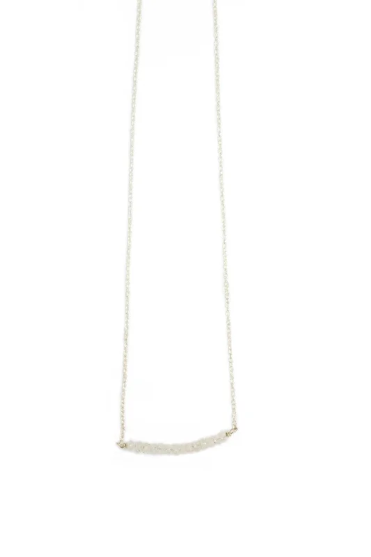 Michelle Bar Demi Fine Necklace in Moonstone