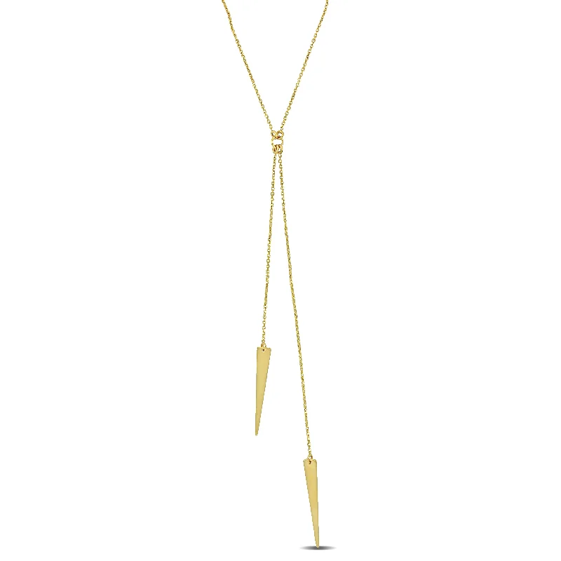 Mimi & Max Double Arrow Necklace in 14k Yellow Gold - 16.5+1 in