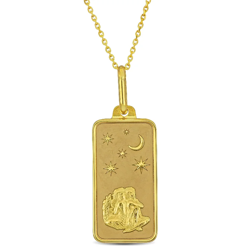 Mimi & Max Gemini Horoscope Necklace in 10k Yellow Gold