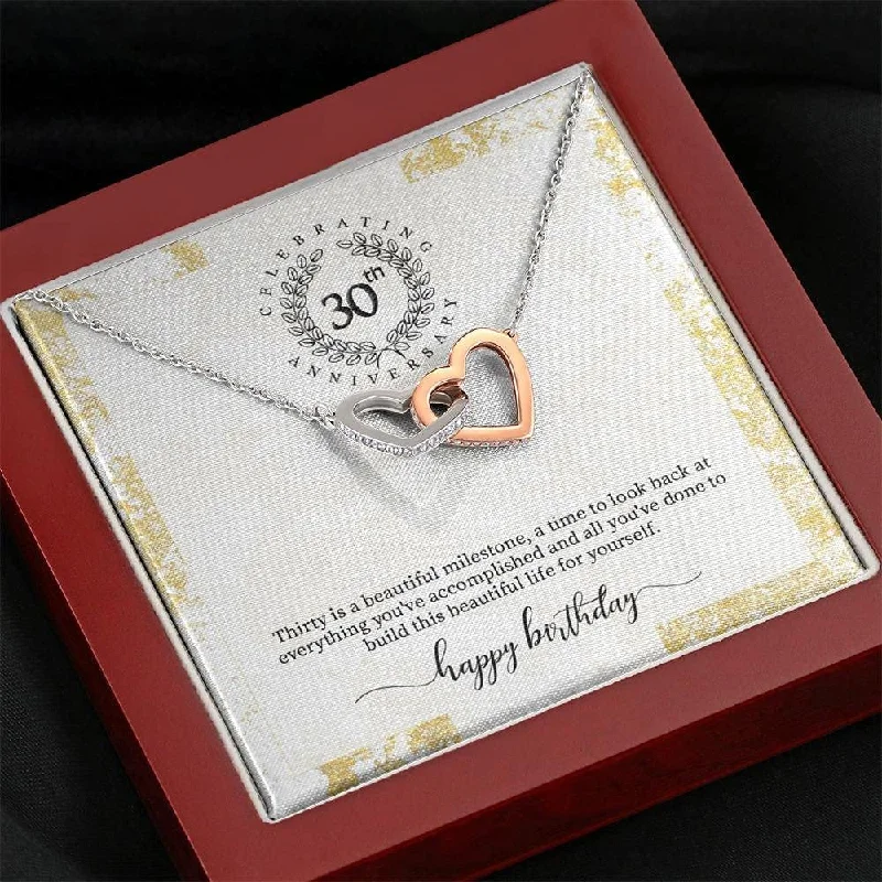 30th Birthday Necklace Handmade Jewelry gifts - 30th For Her 30th Birthday Necklace Gift for Women