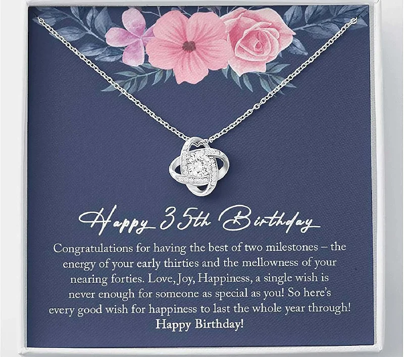 35th Birthday Necklace 35th for Women 35th for Her 35th Idea Necklace Gift Message Cards And Gift Box