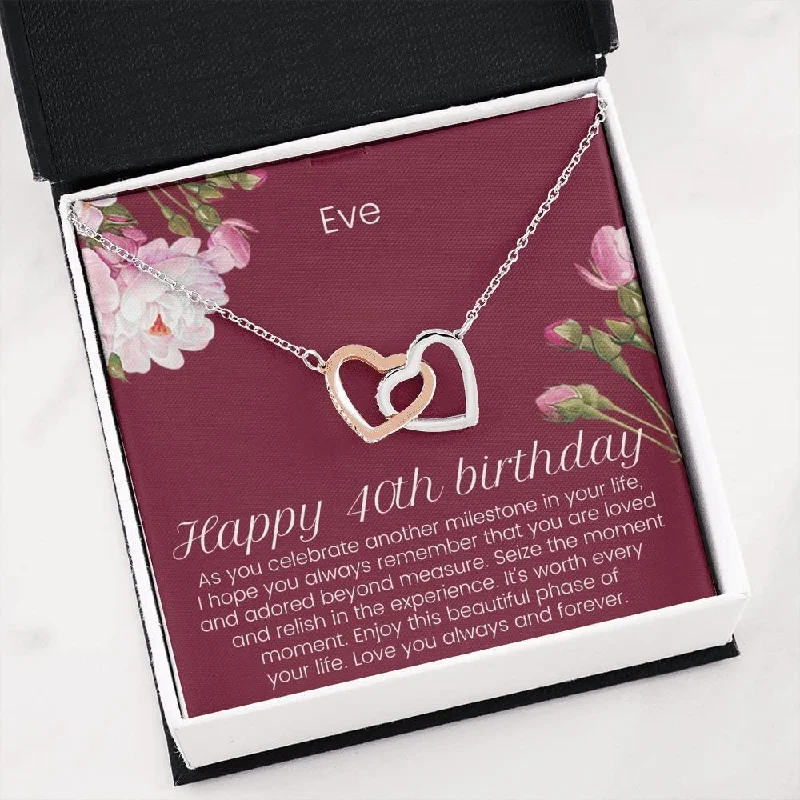 40th Birthday Necklace 40th Birthday Necklace Milestone Birthday Happy Birthday Jewelry Gift for Her Party Gift