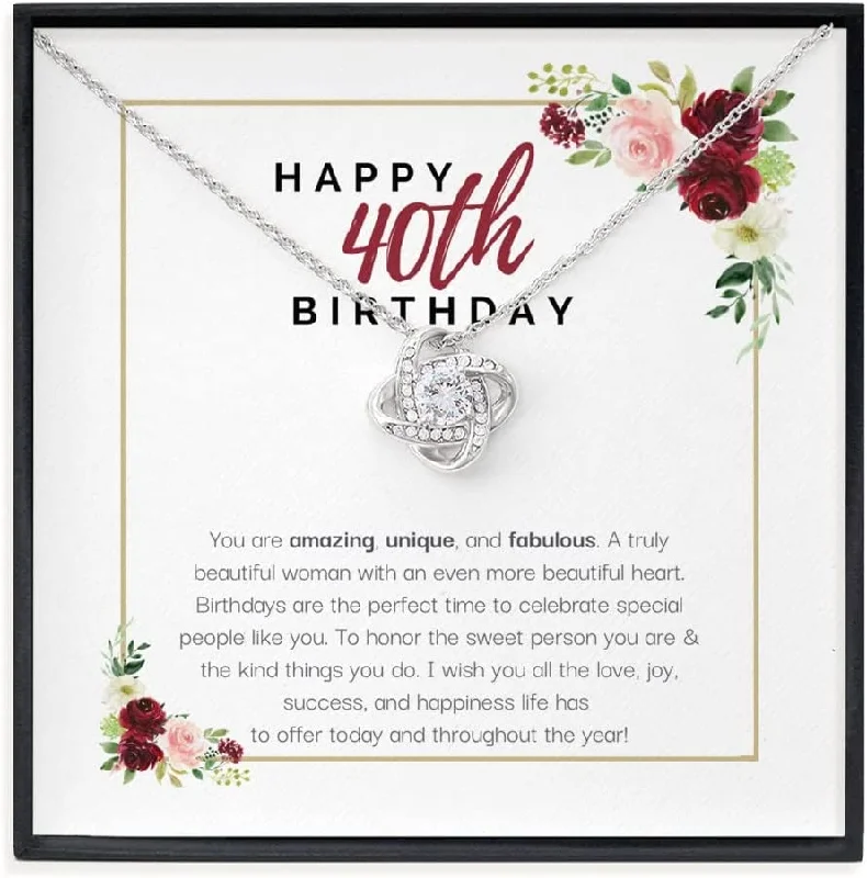 40th BirthdayNecklace Necklace Gift For 40th Birthday Special For Friend Gift For Daughter Birthday Jewelry For Her