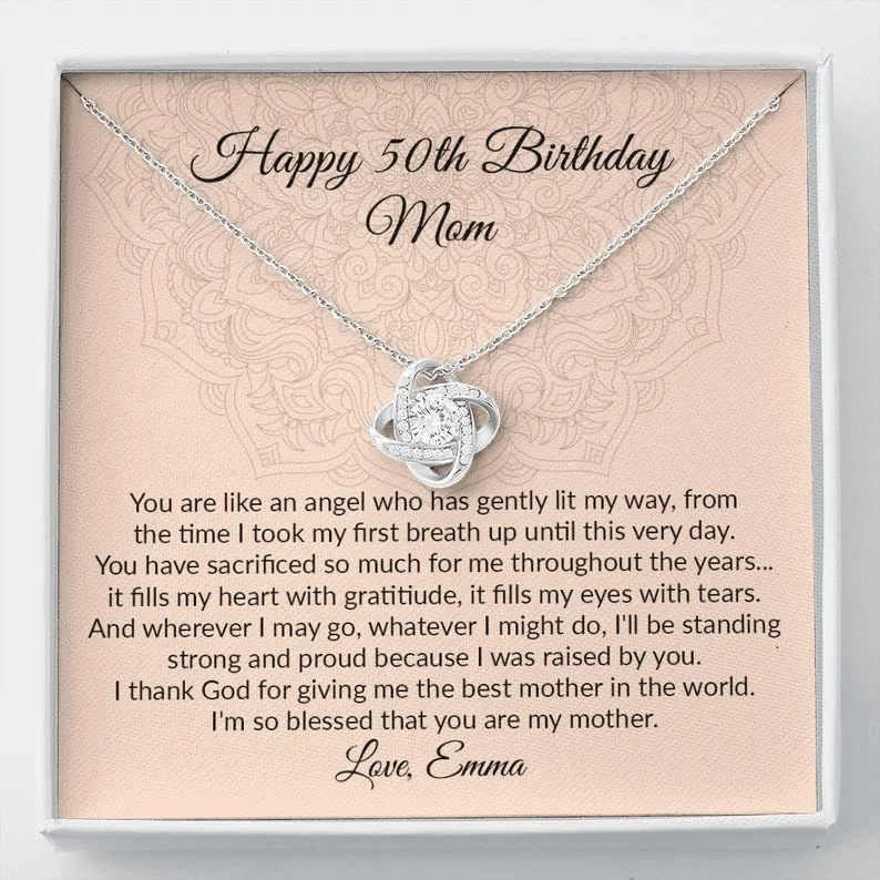 50th Birthday Necklace 50th Birthday Necklace for Mom 50th Birthday Mom Mom 50th Birthday Personalized Birthday