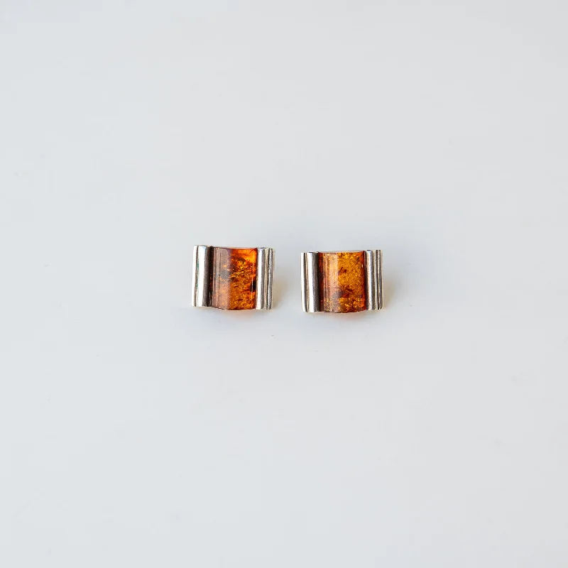 Amber Stud Earrings