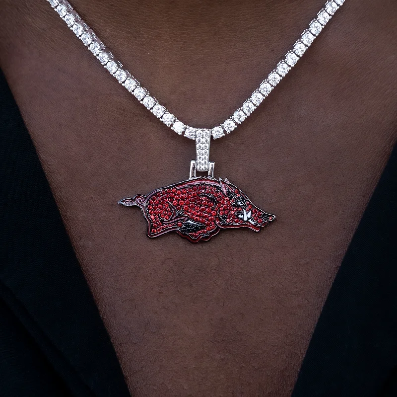 Arkansas Razorbacks Official NCAA Logo Pendant