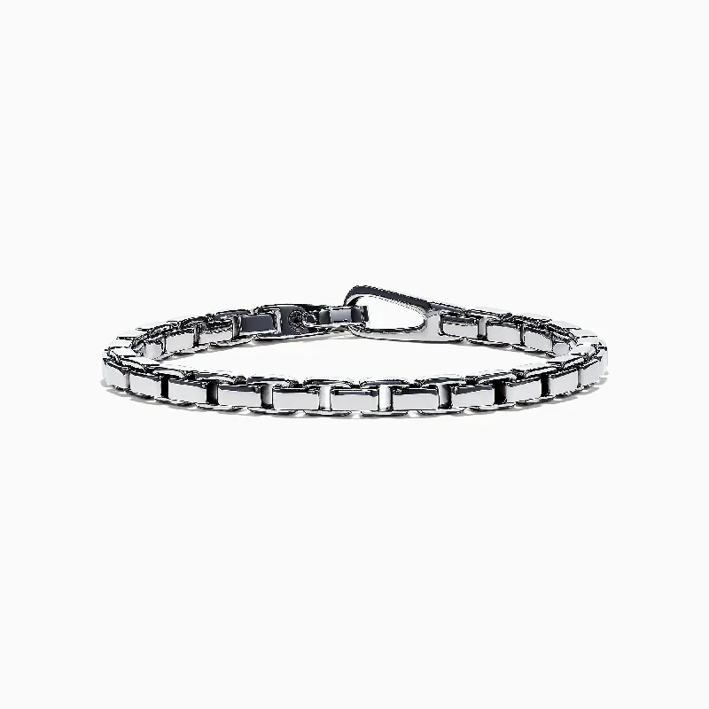 Men's Sterling Silver Box Link Bracelet