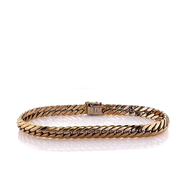 Estate 14k Yellow Gold Cuban Link Bracelet