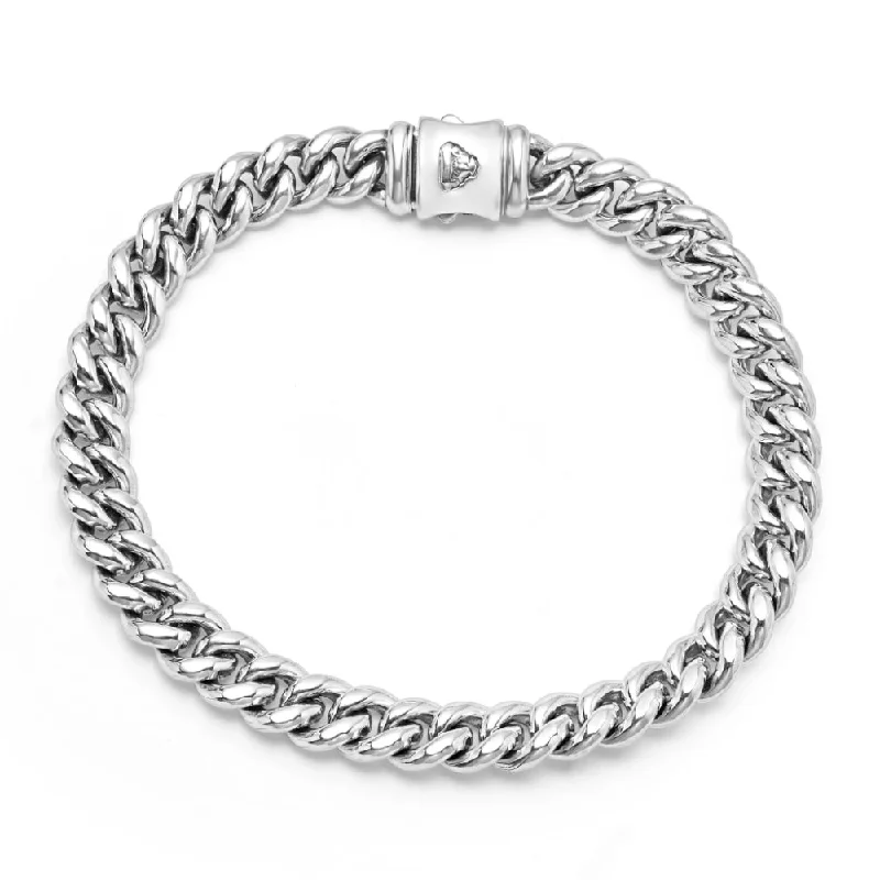 Lagos Anthem Silver Curb Chain Bracelet, 8mm